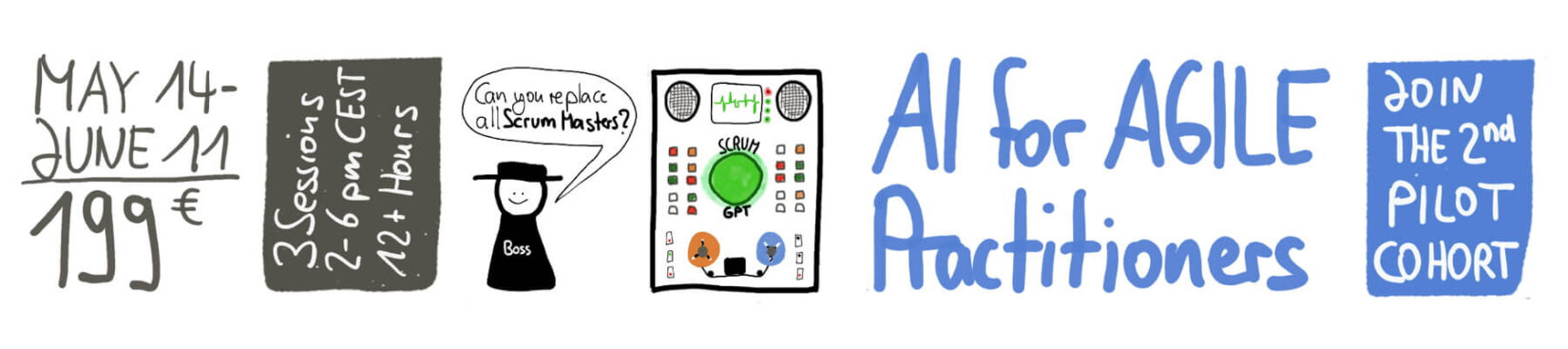 AI for Agile Practitioners: Pilot Cohort #2, May 14 to June 11, 2025, at € 199 — Berlin-Product-People.com